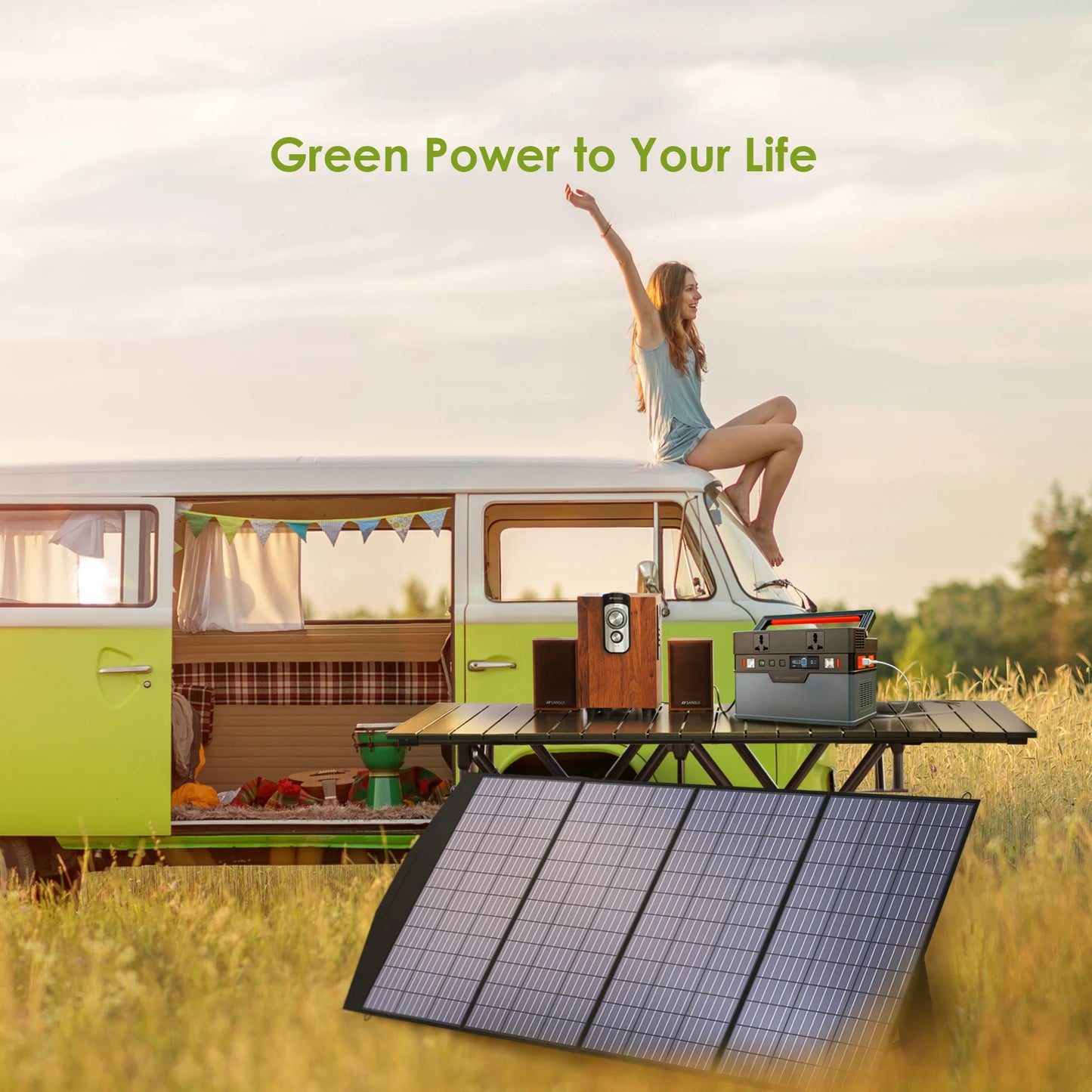 Painel Solar Portátil 60W com 2 USB - Dobrável e Resistente à Água