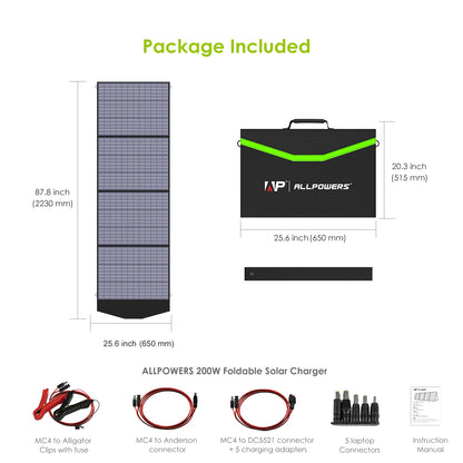 Painel Solar Portátil 60W com 2 USB - Dobrável e Resistente à Água
